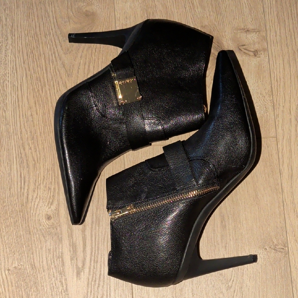Calvin Klein Black Heeled Ankle Boots